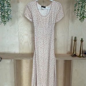 Vintage Cream Floral Dress